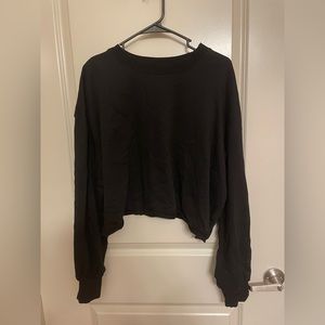 Black Cropped Sweatshirt